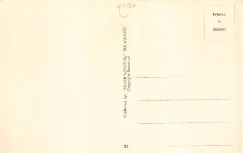 B666 Simbabwe Bulawayo Rathaus Vintage Postkarte