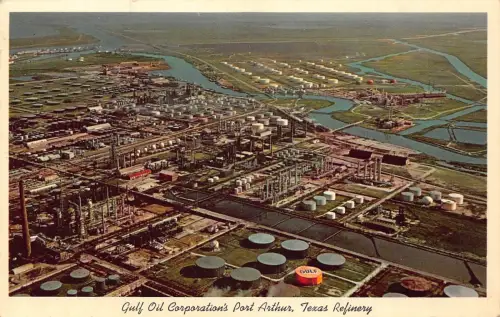 A916 USA 1963 Gulf Oil Corporation Port Arthur Texas Refinery Industrie Postkarte