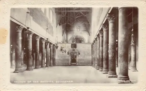 A915 Israel Geburtskirche Bethlehem RPPC Vintage Postkarte