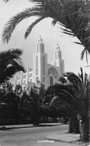 B202 Marokko 1933 Casablanca Herz-Jesu-Kathedrale RPPC Vintage Postkarte