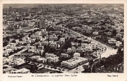 A932 Marokko 1930 Casablanca Quartier Mers Sultan RPPC Postkarte