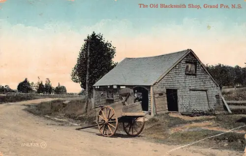 A936 Kanada Old Blacksmith Shop Grand Pre Vintage Postkarte