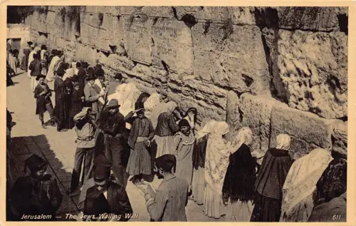 Israel Jerusalem Die Juden Klagemauer Ureinwohner Ethnisch Vintage Postkarte B931
