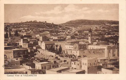 Israel Gesamtansicht von Nazareth Vintage Postkarte B931