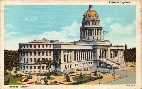 Kuba Habana Havanna Kapitol Vintage Postkarte B933
