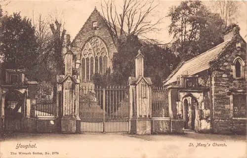 B212 Irland Youghal St Mary's Church Vintage Postkarte