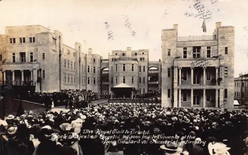B212 England Bristol Royal Visit Majesties King Edward VII Memorial Postkarte