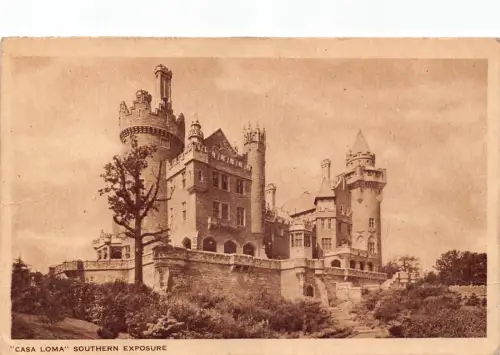 B219 Kanada Toronto Casa Loma Castle Southern Exposure Vintage Postkarte