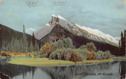 B237 Kanada 1906 Banff Canada Mt Rundle Vintage Postkarte