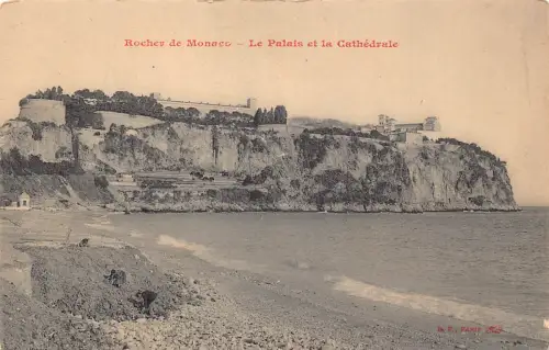B241 Monaco Palais et Kathedrale Palast Kathedrale Vintage Postkarte