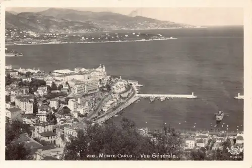 B241 Monaco Monte Carlo Gesamtansicht RPPC Vintage Postkarte