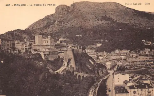 B241 Monaco Monte Carlo Palais du Prince Vintage Postkarte