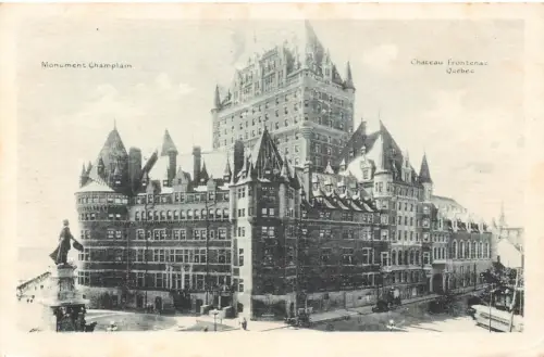 B243 Kanada Chateau Frontenac Quebec Monument Champlain Postkarte