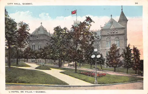 B244 Kanada Rathaus Quebec Vintage Postkarte