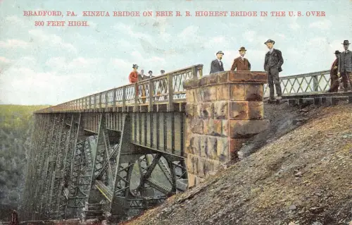 US Bradford Pennsylvania Kinzua Bridge on Erie RR Highest Bridge Postkarte B964