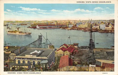 Kuba Havanna Habana Blick von Casablanca Vintage Postkarte B949