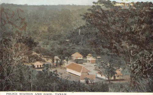 Oman Tanam Polizeistation und Gaol Vintage Postkarte B948