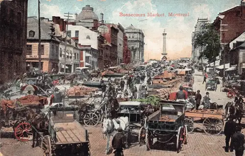 Kanada 1907 Montreal Bonsecours Market Vintage Postkarte B949