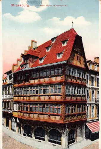 Frankreich Strassburg Straßburg Ältestes Haus Kammerzell Vintage Postkarte