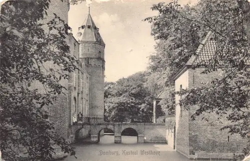 Niederlande 1917 WWI Domburg Kasteel Westhove Castle Feld Postkarte