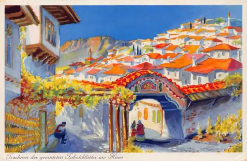 L104 Bulgarien Dupniza Tabak 1997 Künstler Postkarte