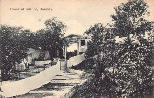 L378 Indien Tower of Silence Bombay Vintage Postkarte