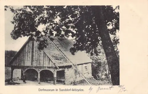 A163 Polen 1911 Wdzydze Kiszewskie Sanddorf-Wdzydze Dorfmuseum Postkarte