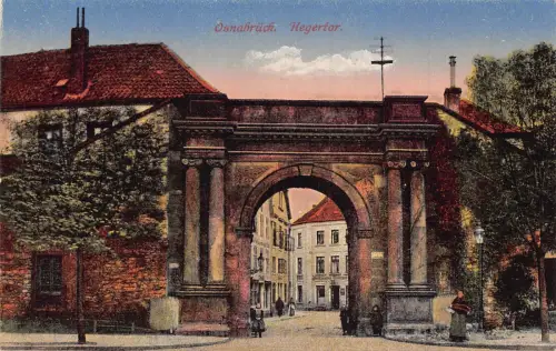 Deutschland Osnabrück Hegertor Tor Vintage Postkarte