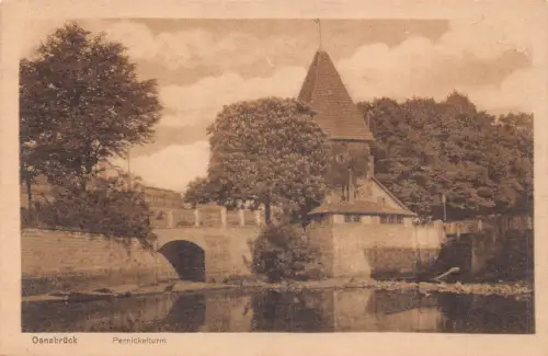 Deutschland Osnabrück Pernickelturm Turm Vintage Postkarte