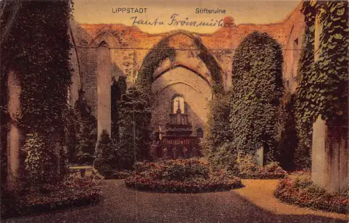 Deutschland 1919 Lippstadt Stiftsruine alte Feldpostkarte