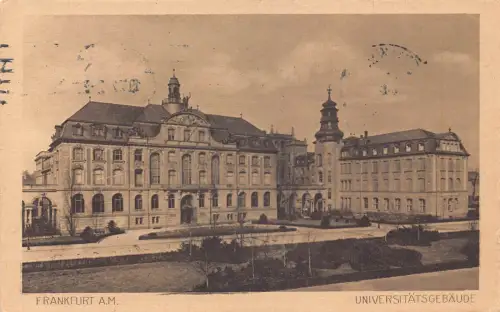 Deutschland 1920 Frankfurt a M Universitätsgebaeude Vintage Postkarte