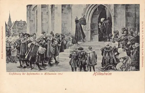 Deutschland Kunst Hildesheim Einführung der Reformation Religiös Vintage Postkarte