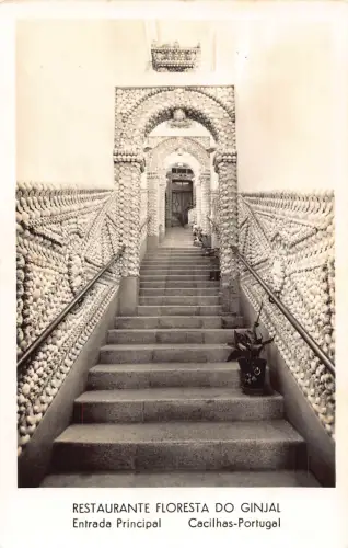 Portugal Restaurant Floresta Do Ginjal Haupteingang Treppe Cacilhas Postkarte