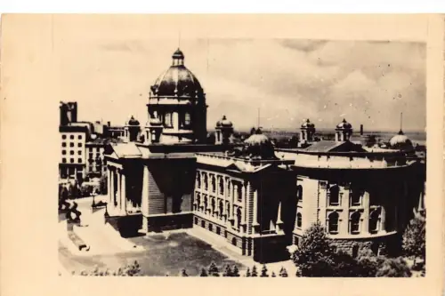 Serbien Beograd Belgrad Narodna Skupstina RPPC Vintage Postkarte