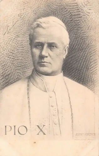Portrait Religiös Papa Pio X Papst Pius X Vatikan Vintage Postkarte