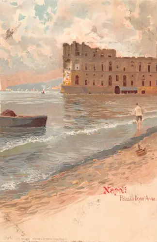 Italien Napoli Neapel Palazzo Donn Anna Palace Vintage Postkarte