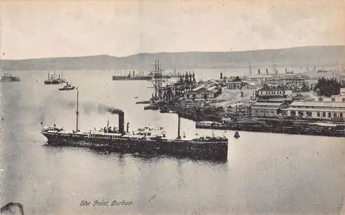 Südafrika Durban The Point Port Steamboats Vintage Postkarte