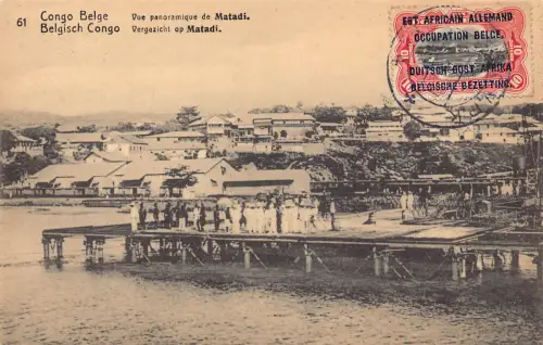 Belgisch Kongo 1912 Matadi Panorama Vintage Postkarte B982