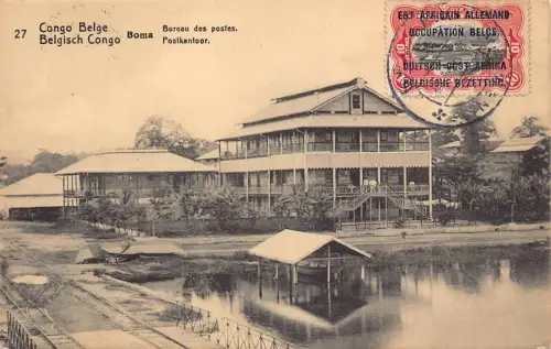 Belgisch Kongo Boma Post Office Vintage Postkarte B984