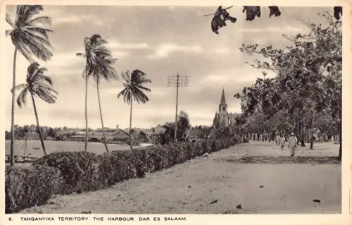 Tansania Tanganjika Territory Hafen Dar es Salaam Vintage Postkarte