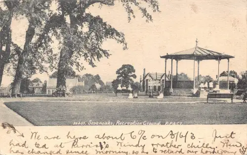 England 1903 Sevenoaks Recreation Ground Bandstand Postkarte C319