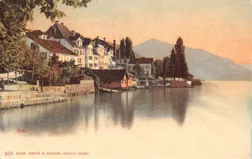 Schweiz Zugsee Vintage Postkarte