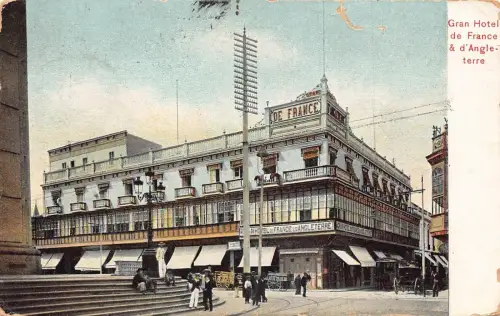 L333 Peru 1912 Lima Gran Hotel de France & d'Angleterre Vintage Postkarte