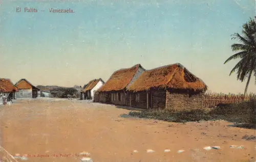 L333 Venezuela El Palits Hüttenhäuser Heudach Vintage Postkarte