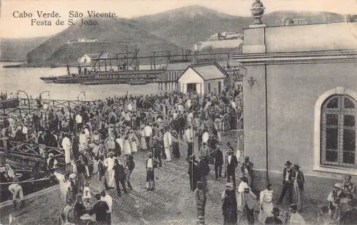B034 Kapverde Sao Vincent Festa de S Joao Festival Vintage Postkarte