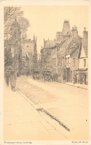 England Cambridge Trumpington Street Art Postkarte