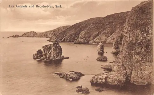 England Les Antelets und Bec-du-Nez Sark Vintage Postkarte
