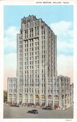 A972 US Hotel Wooten Abilene Texas Vintage Postkarte
