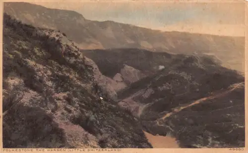 A982 England Folkestone the Warren Little Switzerland Vintage Postkarte