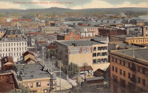 A968 US Oregon mit Blick auf den Geschäftsbereich von Portland Postkarte